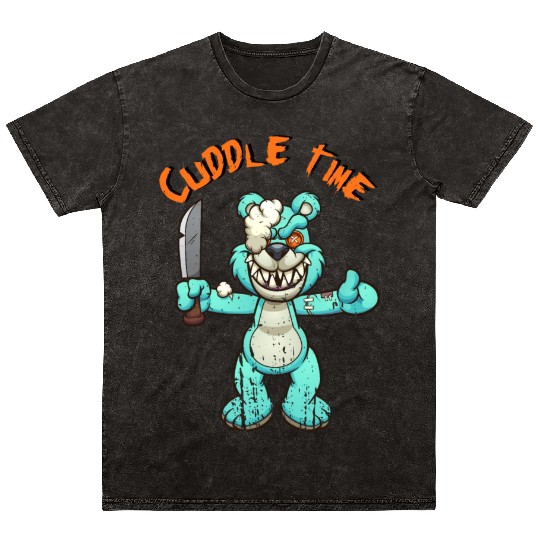 Cuddle time Teddys Horror Halloween Mineral Wash T Shirts