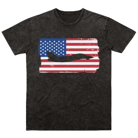 F-14 Tomcat Fighter Jet American Flag F14 Tomcat Mineral Wash T Shirts