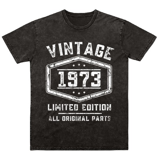 50 Years Vintage 1973 Retro 50th Birthday Mineral Wash T Shirts