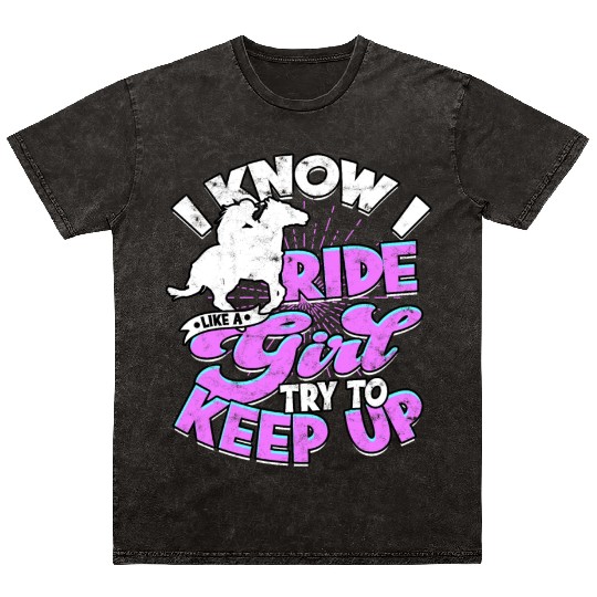 Horse Racing Equestrian Horseback Horse Racer Mineral Wash T Shirts