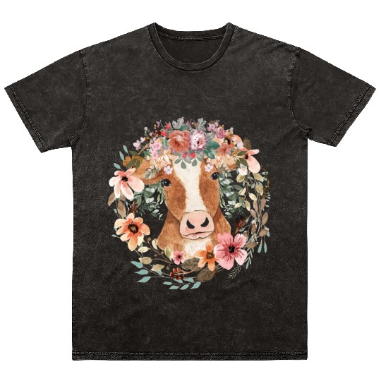 Sally Moo Mineral Wash T Shirts