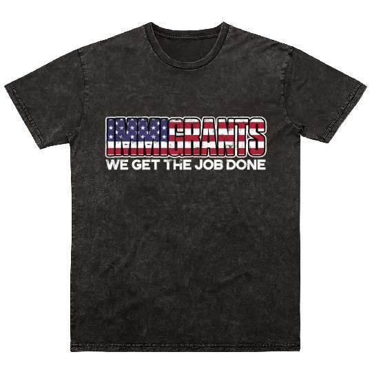 US Immigrant Indigenous USA Immigrants america Mineral Wash T Shirts