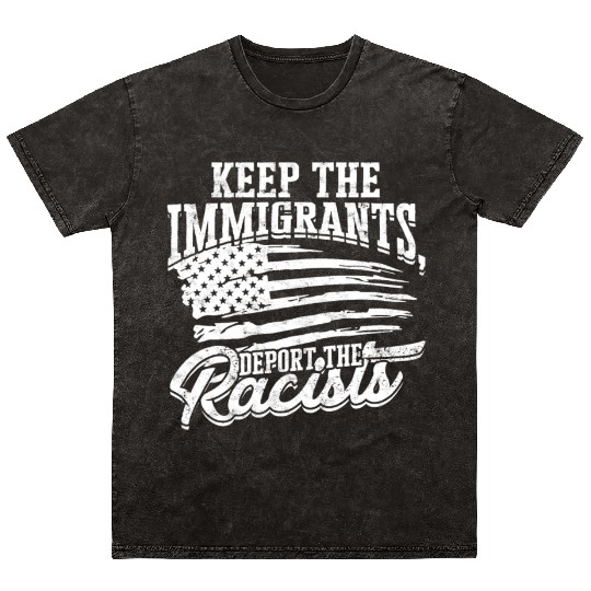 US Immigrant Indigenous USA Immigrants america Mineral Wash T Shirts