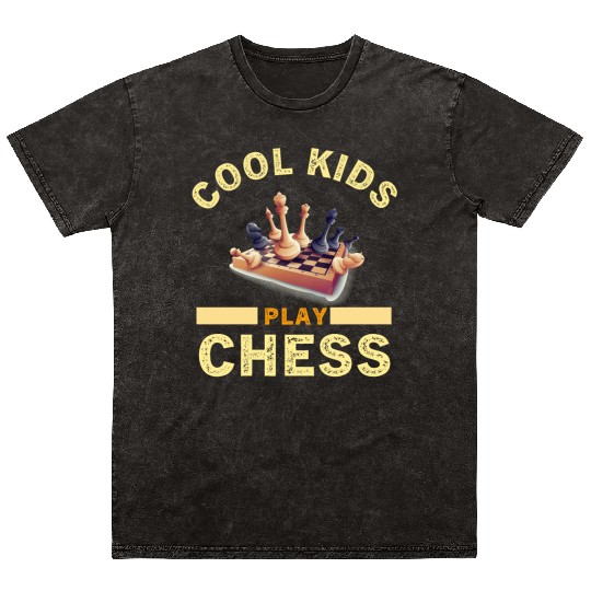 Cool Kids Play Chess Mineral Wash T Shirts