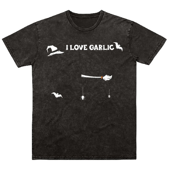 I Love Garlic - Halloween Mineral Wash T Shirts