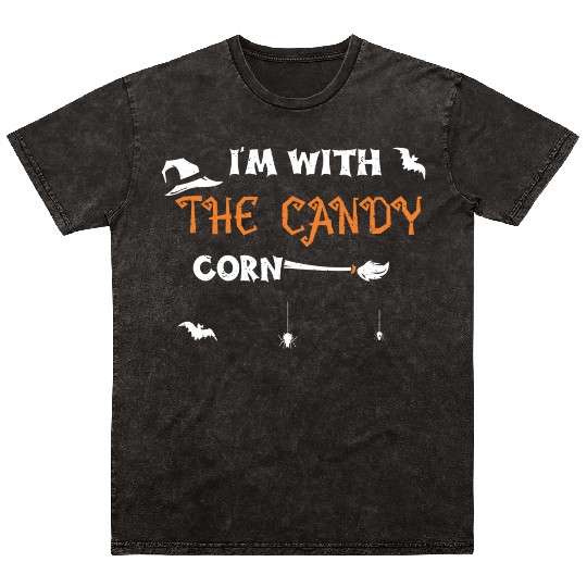 I'm With The Candy Corn Mineral Wash T Shirts