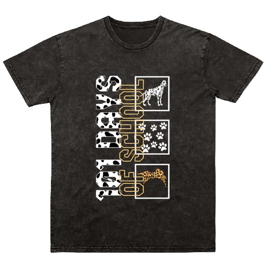 School Mineral Wash T Shirts, 101 Days Of School Dalmatian Dog
