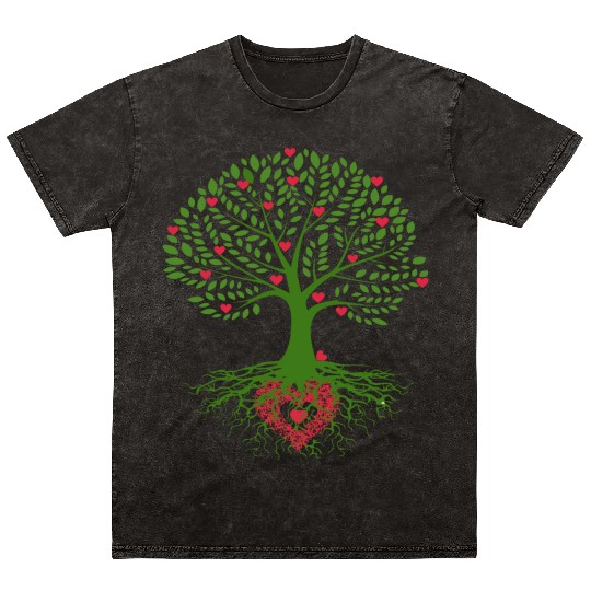 Tree - love Mineral Wash T Shirts