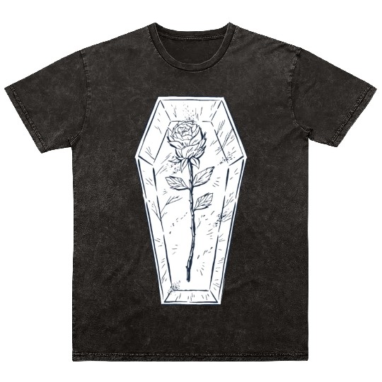 Coffin rose art Coffin rose art inspiration store Mineral Wash T Shirts