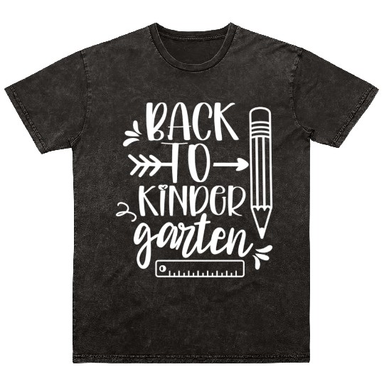 Back To Kindergarten Sayings Kids Children Cute Mineral Wash T Shirts