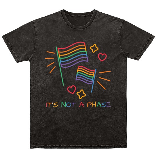 It's Not A Phase LGBT Gay Pride Month Colors Rainb Mineral Wash T Shirts