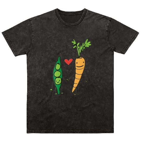 womens carrot and peas v neck Mineral Wash T Shirts