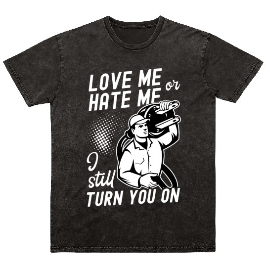 Funny Electrical Lineman Saying Thank A Lineman Mineral Wash T Shirts