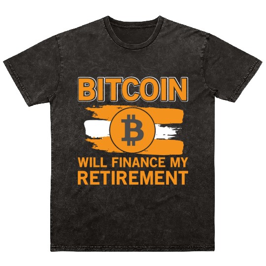 Bitcoin Retirement Crypto Currency Mineral Wash T Shirts