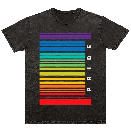 Barcode Gay Pride LGBT Lesbian Bisexual Mineral Wash T Shirts