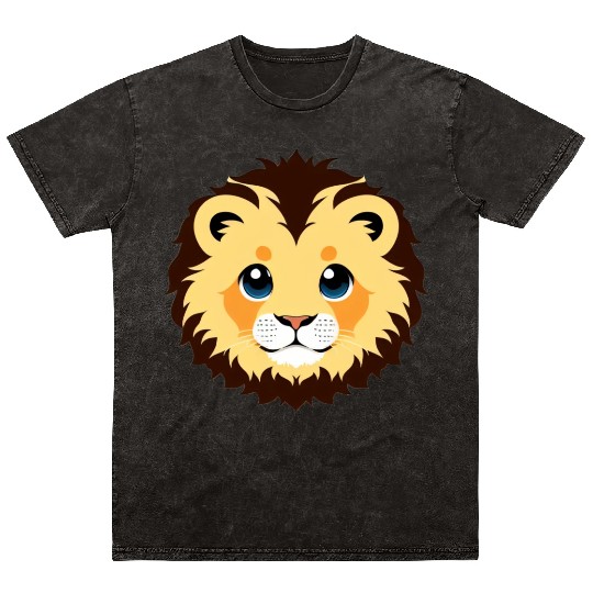 Royal Cartoon Lion - King of the Jungle 8 Mineral Wash T Shirts