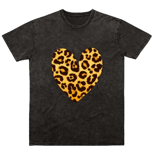 Western Hearts, Leopard Heart, Valentine Cow Mineral Wash T Shirts