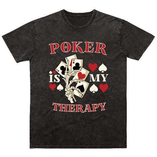 Poker Casino Poker Player Gambling Roulette Gift Mineral Wash T Shirts