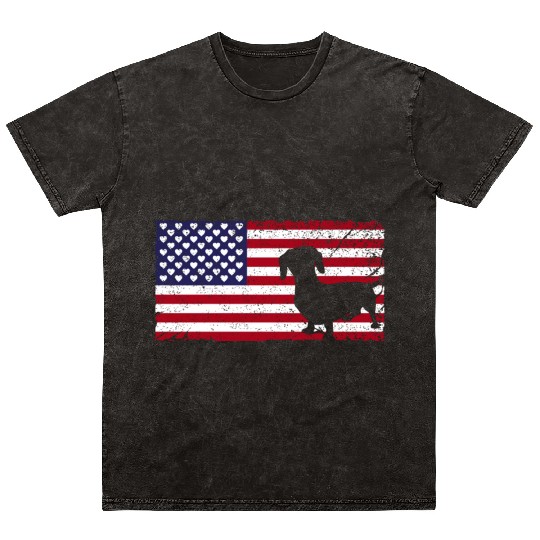 Dachshund Gift Dixie Wiener Doxie Dackel Mineral Wash T Shirts