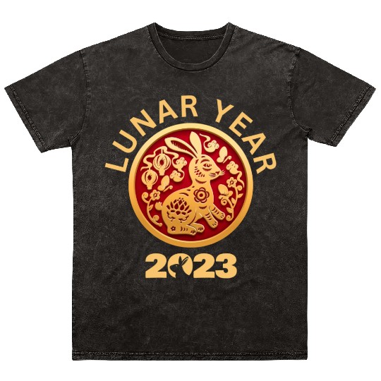 Rabbit Lunar New Year 2023 Mineral Wash T Shirts