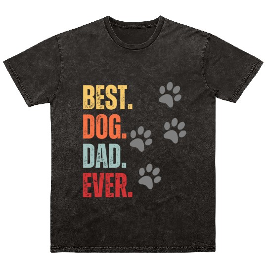FUNNY BEST DOG DAD EVER CLASSIC Mineral Wash T Shirts