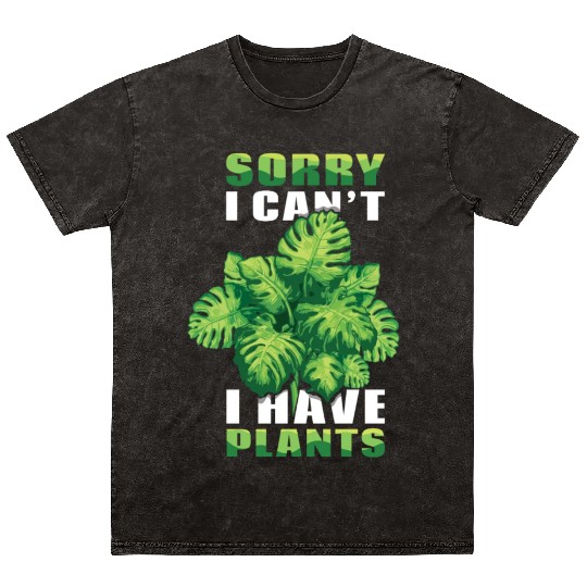Can't Have Plants Farmer Garden Hobby Gardener Mineral Wash T Shirts
