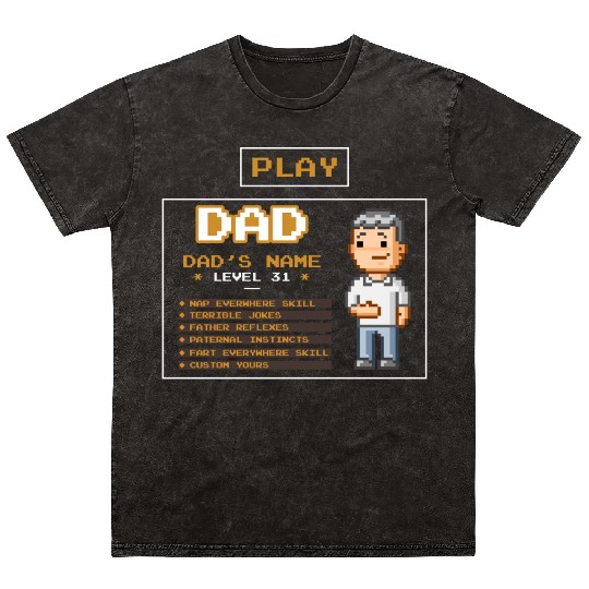 play dad - father's day gift Mineral Wash T Shirts