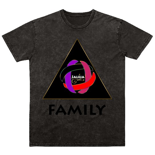 FAMILY - BLACK PRINT Mineral Wash T Shirts