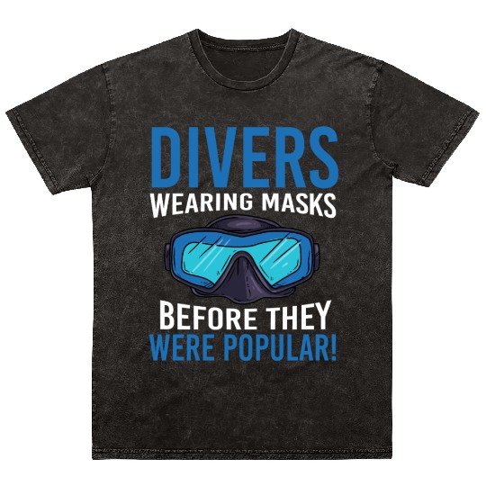 Scuba Diving Deep Sea Diving Snorkeling Diver Mineral Wash T Shirts
