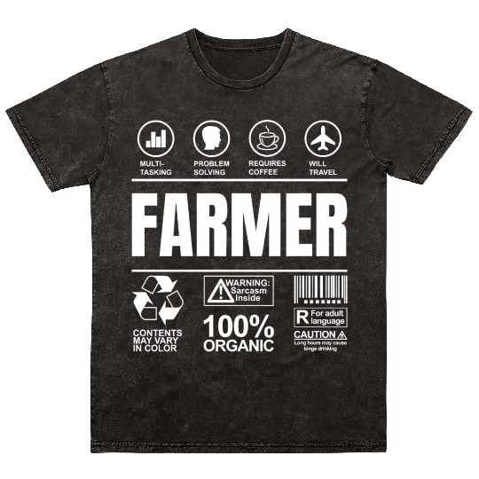 Sarcastic Profession Farmer Mineral Wash T Shirts