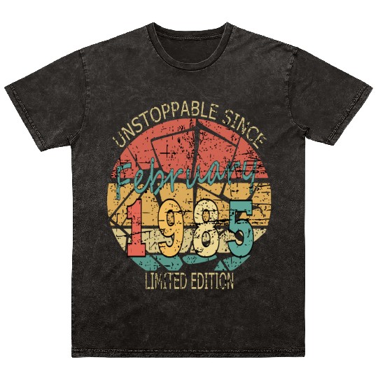 1985 Born Vintage Rose Gift Mineral Wash T Shirts