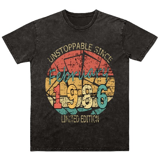 1986 Born Vintage Rose Gift Mineral Wash T Shirts