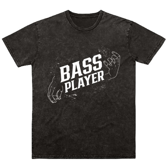 Bass Player Musician Music Guitar Band Mineral Wash T Shirts