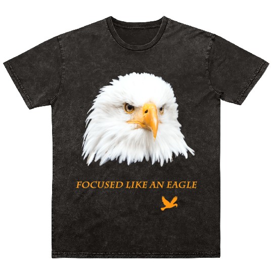 Bald Eagle Gift Idea Focussed like an Eagle Photo Mineral Wash T Shirts