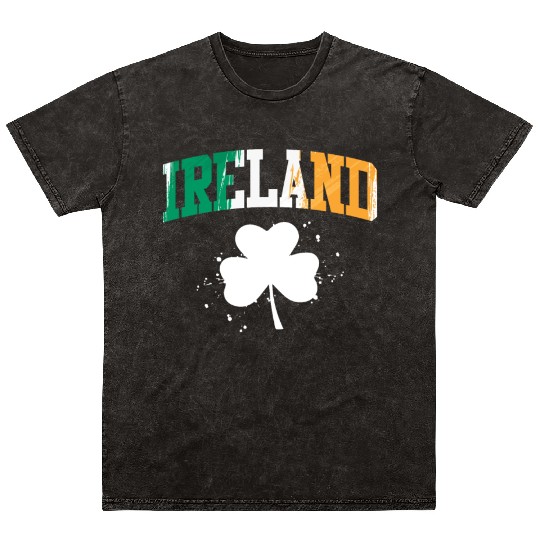 Ireland shamrock Irish St. Patrick's Day Mineral Wash T Shirts