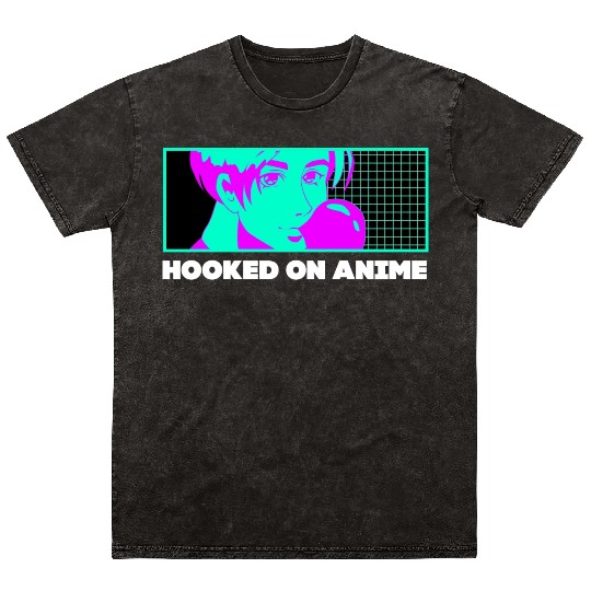 Hooked on Anime Japanese Kawaii Japan Cute Anime L Mineral Wash T Shirts