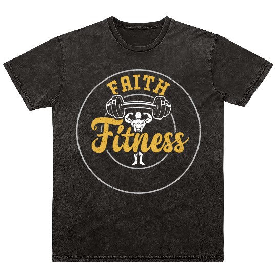 Faith Fitness - Gym Mineral Wash T Shirts