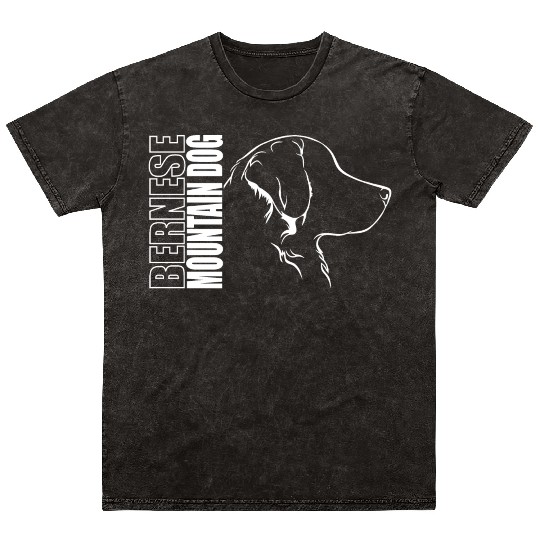 Funny Bernese Mountain Dog Profile dog mom Mineral Wash T Shirts