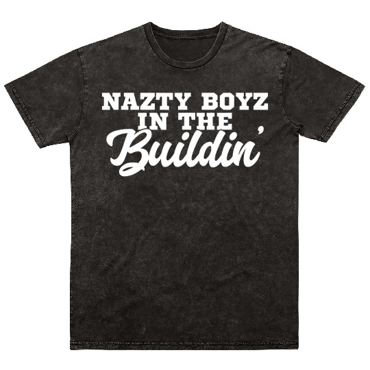 Nazty Boyz in the Buildin Coach Gang Wear Black Mineral Wash T Shirts