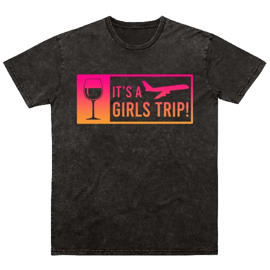 It's a Girls Trip Girls Vacation Spring Break Mineral Wash T Shirts