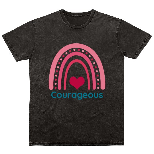 Courageous Viva Magenta Boho Rainbow Mineral Wash T Shirts