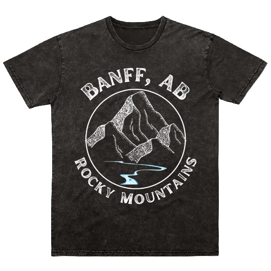 Banff Alberta Rocky Mountains Mineral Wash T Shirts