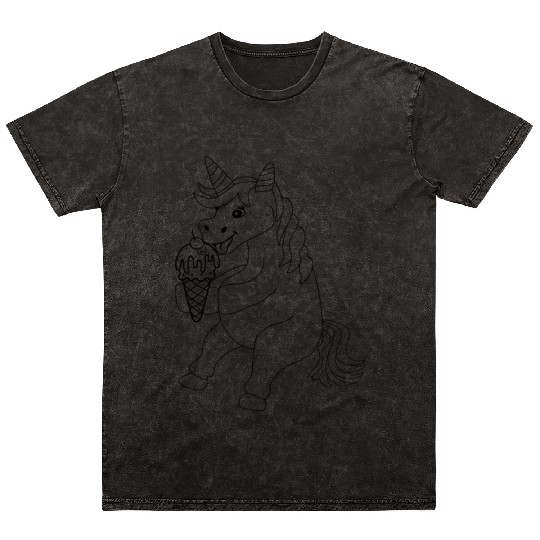 unicorn coloring page for kids Mineral Wash T Shirts