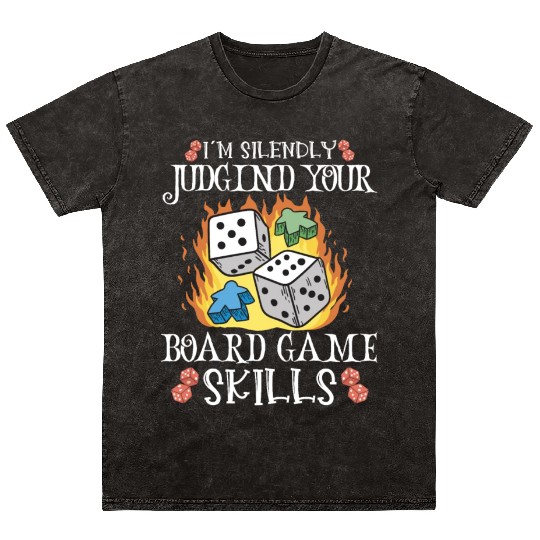 Wine Board Games Chess Board Game Player Gambling Mineral Wash T Shirts