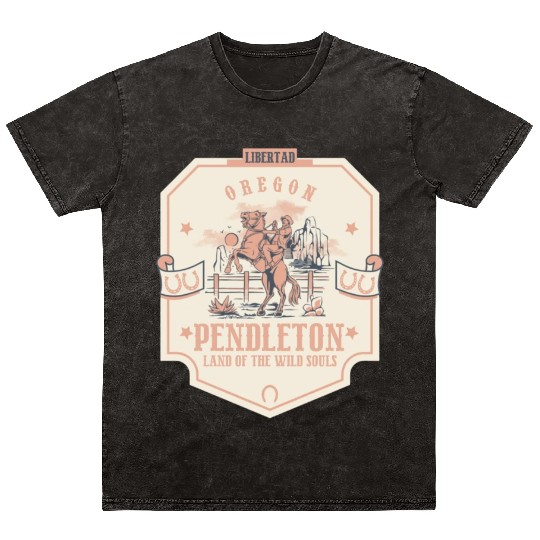 pendleton oregon wild west town Mineral Wash T Shirts