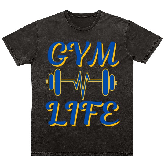 Gym Life Fitness Life Mineral Wash T Shirts
