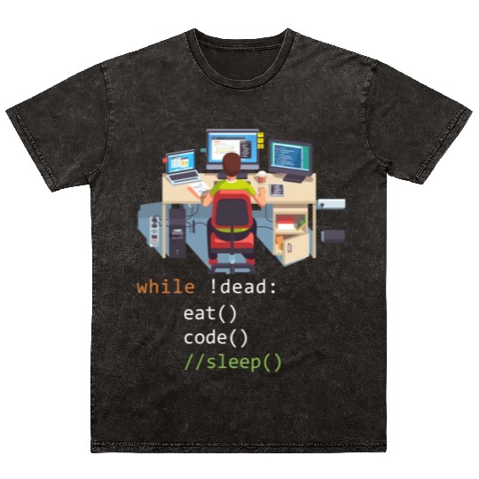 Computer Science Python Programmer Eat Code Sleep Mineral Wash T Shirts