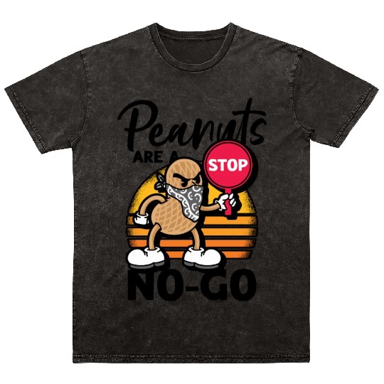 Peanuts Are A No-Go Peanut Allergic Mineral Wash T Shirts