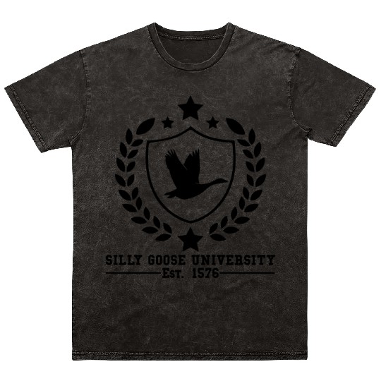 Silly Goose University Established 1576 Goose Mineral Wash T Shirts