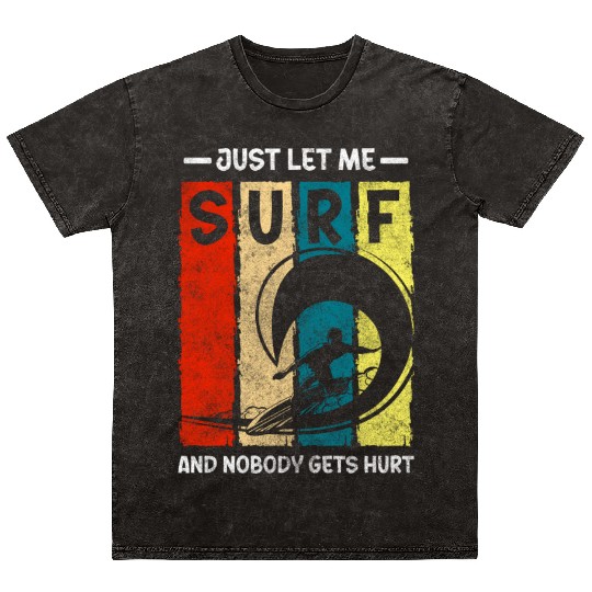 Surfer Heartbeat Nature Mineral Wash T Shirts